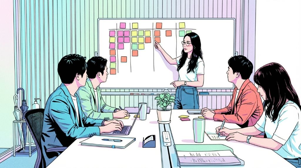 会議・分析の様子